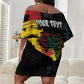 Personalized Guinea Off Shoulder Short Dress Elephant Soul African