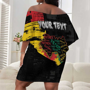 Personalized Guinea Off Shoulder Short Dress Elephant Soul African