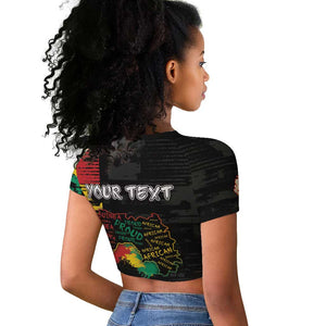 Personalized Guinea Raglan Cropped T shirt Elephant Soul African