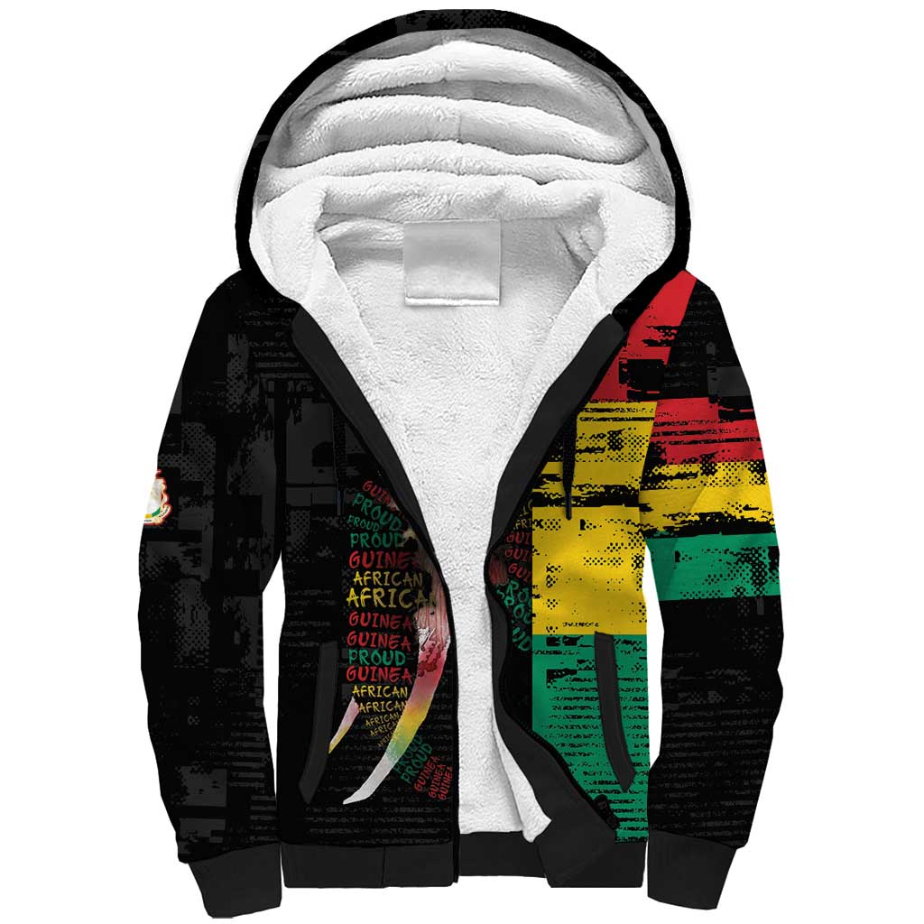 Personalized Guinea Sherpa Hoodie Elephant Soul African