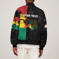 Personalized Guinea Sleeve Zip Bomber Jacket Elephant Soul African