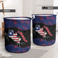 Liberia Laundry Basket Map With Pepper Flowers Scratch Texture