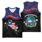 Personalized Liberia Basketball Jersey Map With Pepper Flowers Scratch Texture
