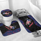 Liberia Bathroom Set Map With Pepper Flowers Scratch Texture