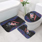 Liberia Bathroom Set Map With Pepper Flowers Scratch Texture