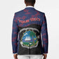 Personalized Liberia Blazer Map With Pepper Flowers Scratch Texture