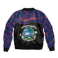 Personalized Liberia Bomber Jacket Map With Pepper Flowers Scratch Texture