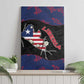 Liberia Canvas Wall Art Map With Pepper Flowers Scratch Texture
