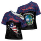 Personalized Liberia Cross Shoulder Shirt Map With Pepper Flowers Scratch Texture