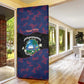 Personalized Liberia Door Cover Map With Pepper Flowers Scratch Texture