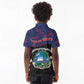 Personalized Liberia Kid Polo Shirt Map With Pepper Flowers Scratch Texture