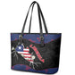 Liberia Leather Tote Bag Map With Pepper Flowers Scratch Texture