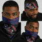 Liberia Neck Gaiter Map With Pepper Flowers Scratch Texture