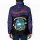 Personalized Liberia Padded Jacket Map With Pepper Flowers Scratch Texture