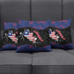 Liberia Pillow Cover Map With Pepper Flowers Scratch Texture