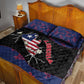Liberia Quilt Bed Set Map With Pepper Flowers Scratch Texture