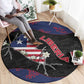 Liberia Round Carpet Map With Pepper Flowers Scratch Texture