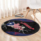 Liberia Round Carpet Map With Pepper Flowers Scratch Texture