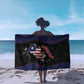 Liberia Sarong Map With Pepper Flowers Scratch Texture