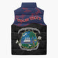 Personalized Liberia Sleeveless Puffer Jacket Map With Pepper Flowers Scratch Texture