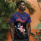 Personalized Liberia T shirt Map With Pepper Flowers Scratch Texture