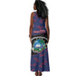 Personalized Liberia Tank Maxi Dress Map With Pepper Flowers Scratch Texture