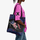 Liberia Tote Bag Map With Pepper Flowers Scratch Texture
