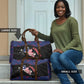 Liberia Travel Bag Map With Pepper Flowers Scratch Texture
