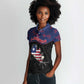 Personalized Liberia Women Polo Shirt Map With Pepper Flowers Scratch Texture