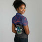 Personalized Liberia Women Polo Shirt Map With Pepper Flowers Scratch Texture