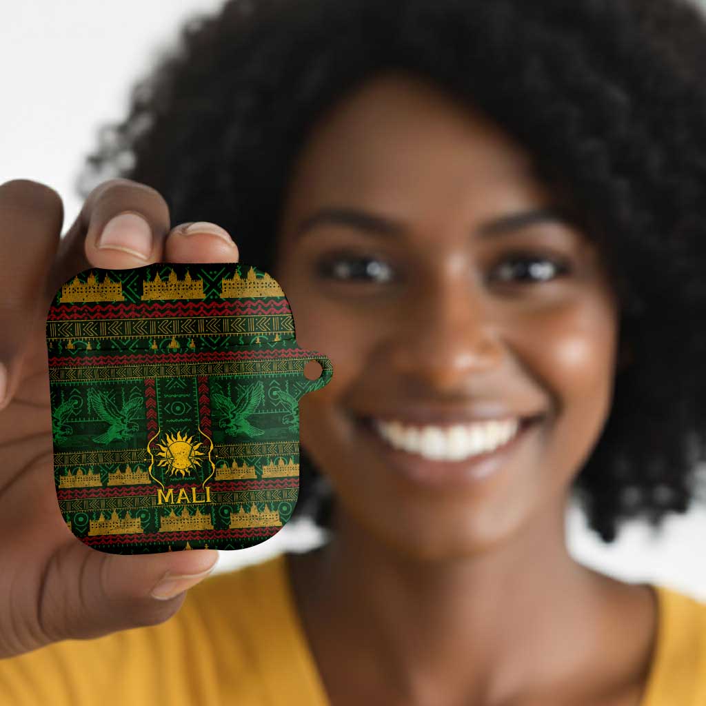 Mali AirPods Case Golden Sun And Mosque Patterns Retro Style