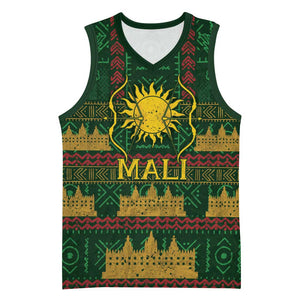 Mali Basketball Jersey Golden Sun And Mosque Patterns Retro Style
