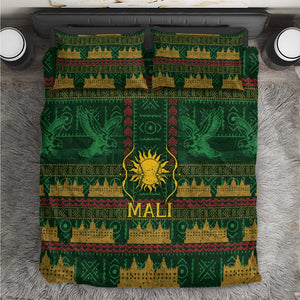 Mali Bedding Set Golden Sun And Mosque Patterns Retro Style