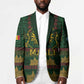 Mali Blazer Golden Sun And Mosque Patterns Retro Style