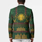 Mali Blazer Golden Sun And Mosque Patterns Retro Style