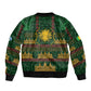 Mali Bomber Jacket Golden Sun And Mosque Patterns Retro Style