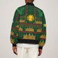 Mali Bomber Jacket Golden Sun And Mosque Patterns Retro Style