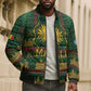 Mali Bomber Puffer Jacket Golden Sun And Mosque Patterns Retro Style