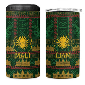 Mali 4 in 1 Can Cooler Tumbler Golden Sun And Mosque Patterns Retro Style