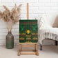 Mali Canvas Wall Art Golden Sun And Mosque Patterns Retro Style