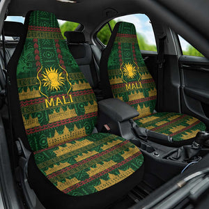 Mali Car Seat Cover Golden Sun And Mosque Patterns Retro Style