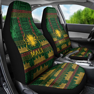 Mali Car Seat Cover Golden Sun And Mosque Patterns Retro Style