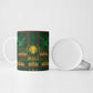Mali Ceramic Mug Golden Sun And Mosque Patterns Retro Style