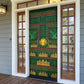 Mali Door Cover Golden Sun And Mosque Patterns Retro Style