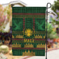 Mali Garden Flag Golden Sun And Mosque Patterns Retro Style