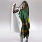 Mali Hooded Blanket Golden Sun And Mosque Patterns Retro Style