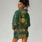 Mali Hoodie Dress Golden Sun And Mosque Patterns Retro Style