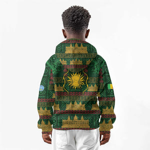 Mali Kid Hoodie Golden Sun And Mosque Patterns Retro Style