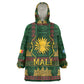 Mali Kid Wearable Blanket Hoodie Golden Sun And Mosque Patterns Retro Style