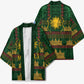 Mali Kimono Golden Sun And Mosque Patterns Retro Style